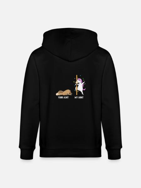 Unicorn hest din moster min tante gave EN - Stanley/Stella økologisk unisex-hættejakke CULTIVATOR  - sort