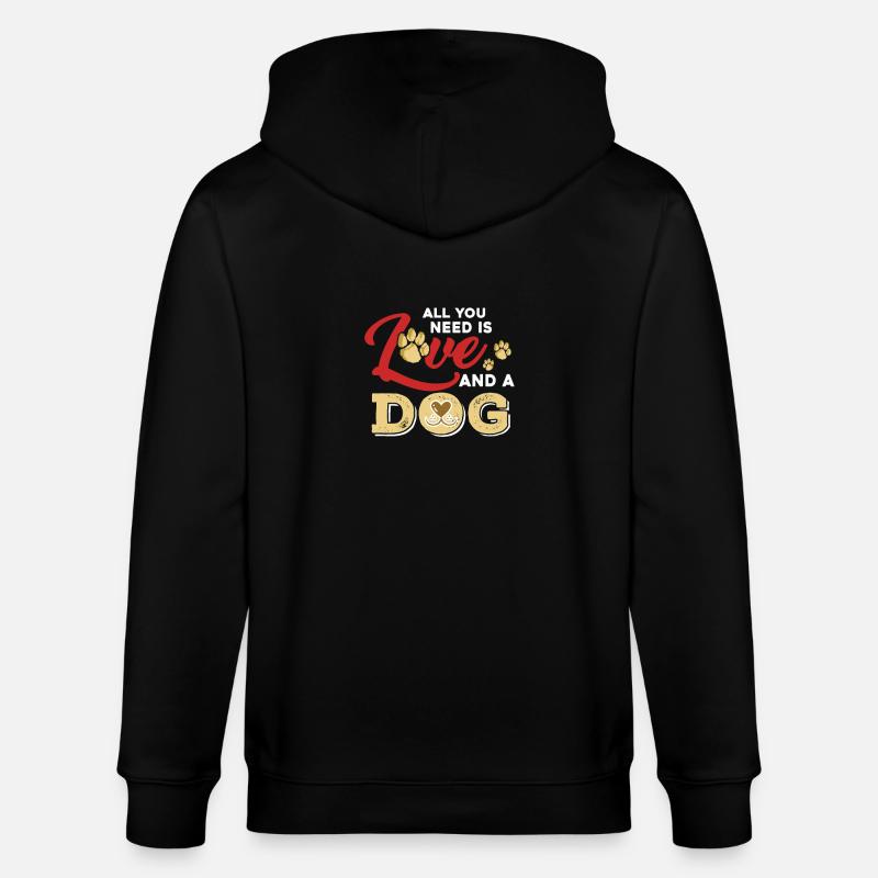Amoureux des chiens - Veste à capuche bio CULTIVATOR Stanley/Stella Unisexe - noir