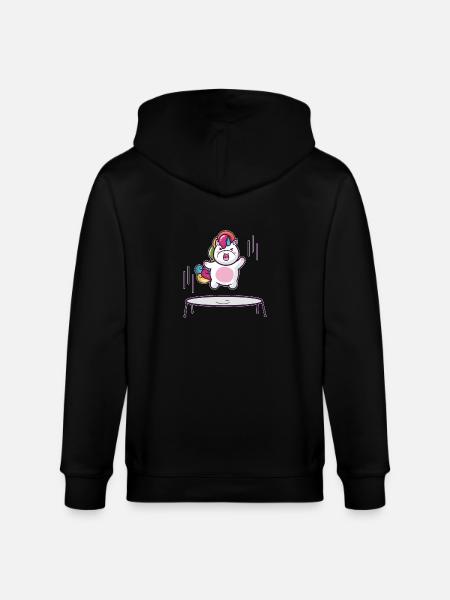 Trampoline licorne - Veste à capuche bio CULTIVATOR Stanley/Stella Unisexe - noir