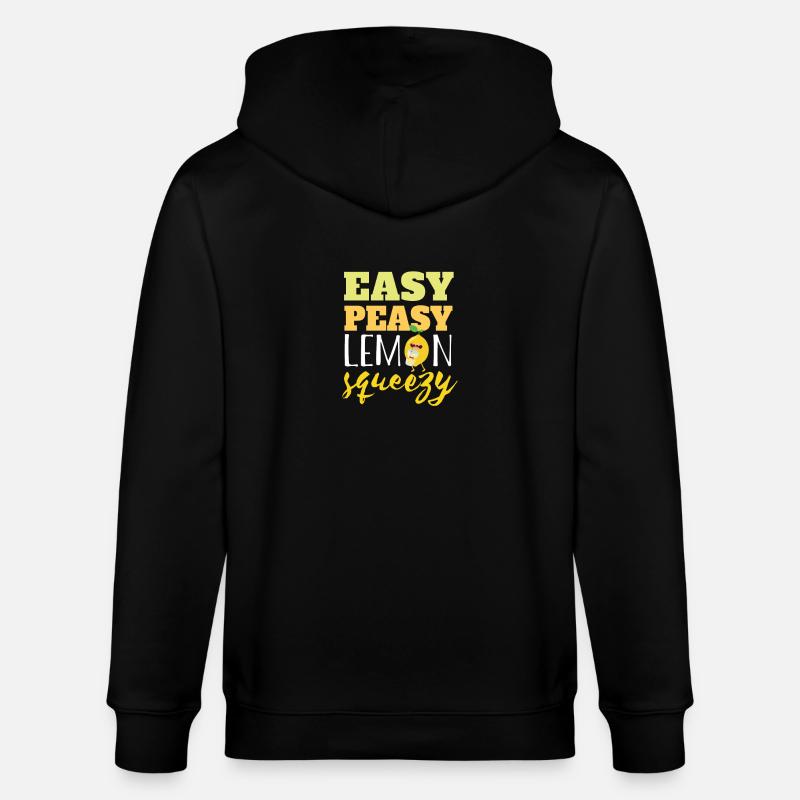 Facile Squeezy Citron Peasy - Veste à capuche bio CULTIVATOR Stanley/Stella Unisexe - noir