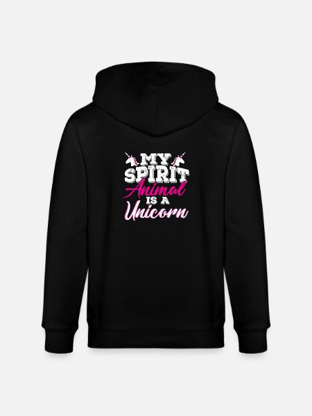 unicorn - Stanley/Stella CULTIVATOR  Unisex Organic Hooded Jacket - black