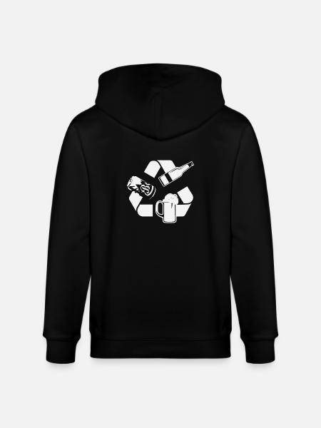 Beer Cycle - Stanley/Stella CULTIVATOR Unisex Organic Hooded Jacket - black