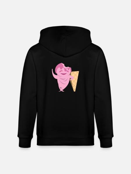 Funny Ice Cream - Stanley/Stella CULTIVATOR Unisex Organic Hooded Jacket - black