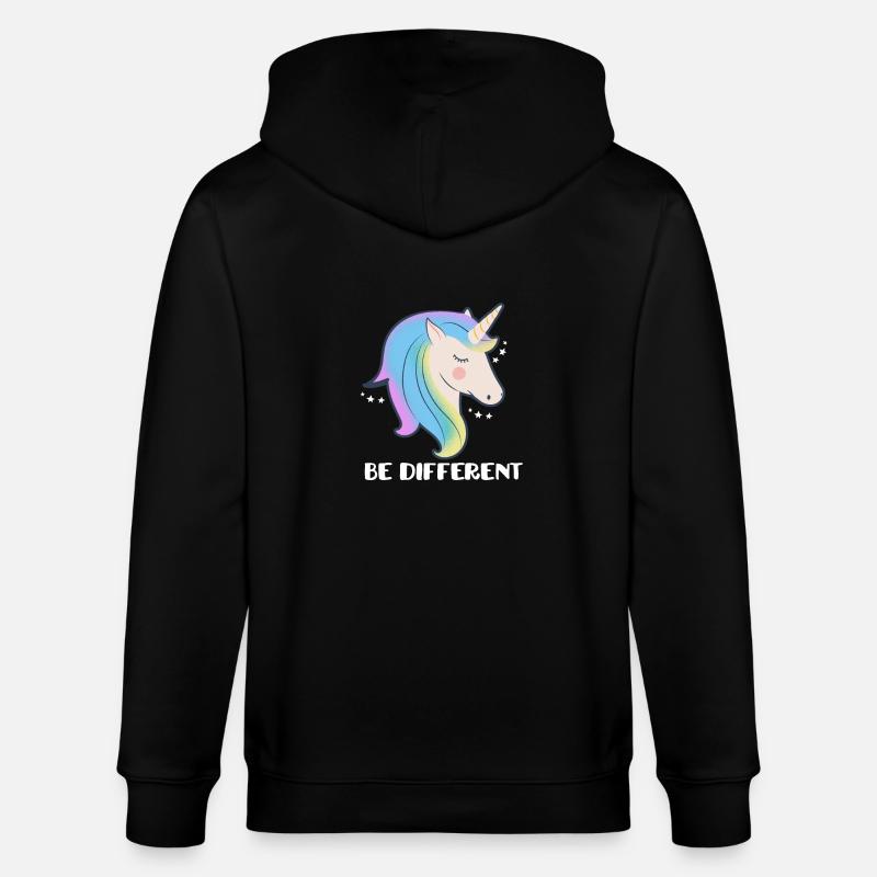 Sei ein anderes Einhorn - Stanley/Stella Unisex Bio-Kapuzenjacke CULTIVATOR  - Schwarz