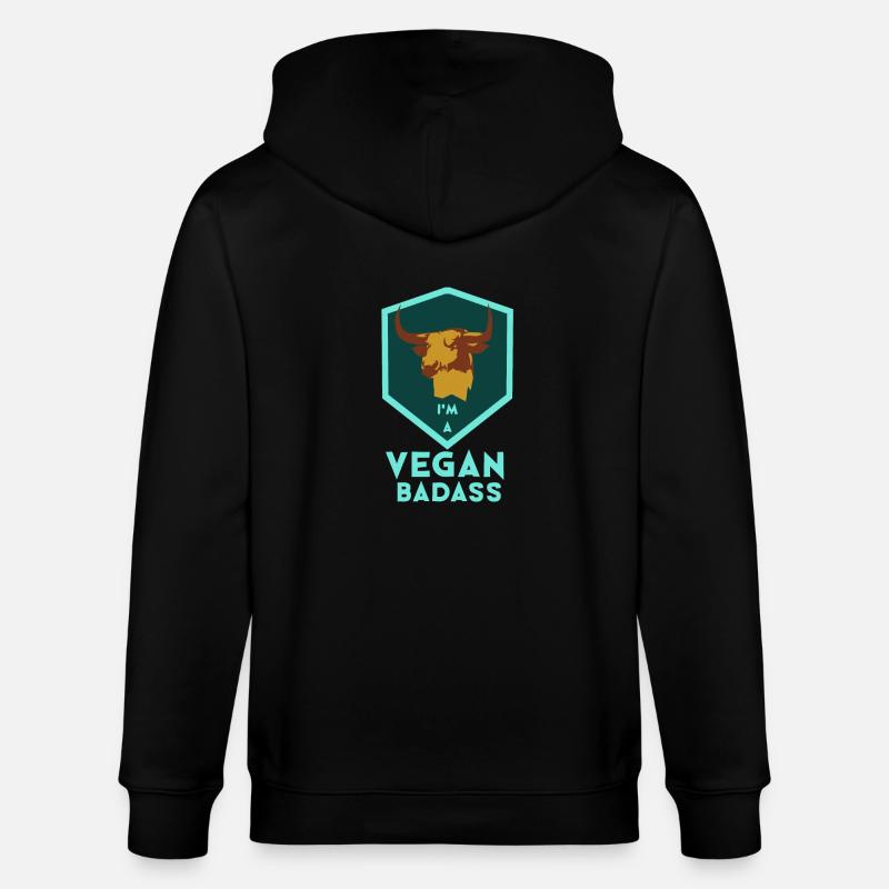 Je suis un vegan difficile - Veste à capuche bio CULTIVATOR Stanley/Stella Unisexe - noir