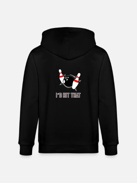 Bowling - Play - Gift - Cone - Stanley/Stella CULTIVATOR Unisex Organic Hooded Jacket - black