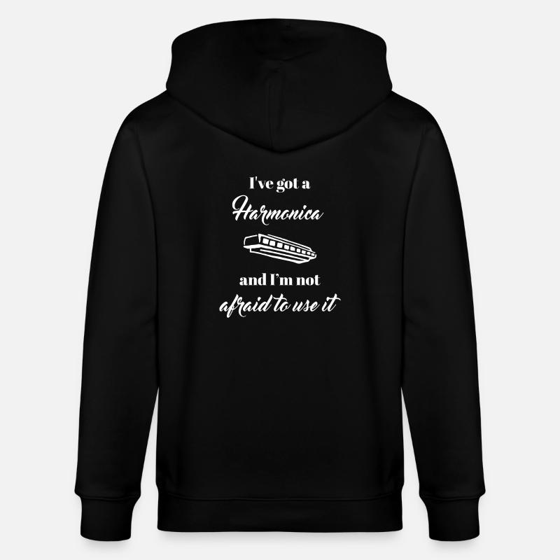 harmonica - harmonica player - harmonica - Stanley/Stella CULTIVATOR Unisex Organic Hooded Jacket - black