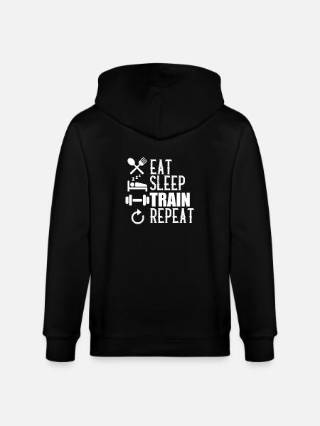 Fitness Gym - Stanley/Stella CULTIVATOR  Unisex Organic Hooded Jacket - black