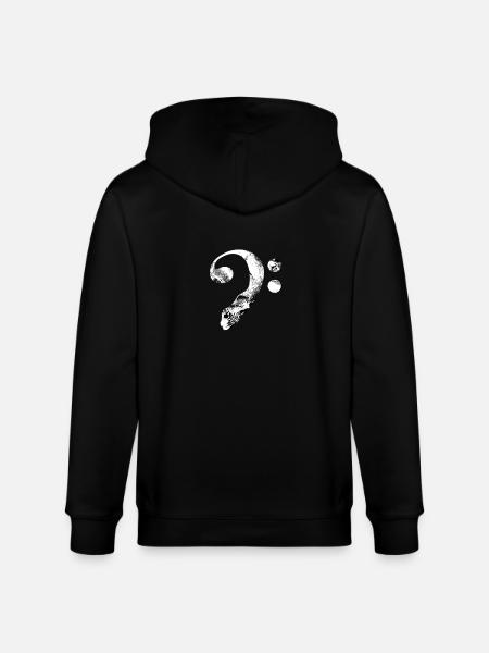 Basse Clef Skull - Veste à capuche bio CULTIVATOR Stanley/Stella Unisexe - noir