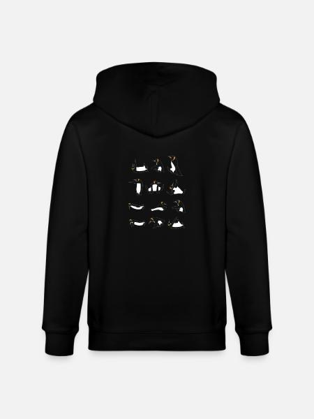 Penguins doing Yoga - Stanley/Stella Unisex Bio-Kapuzenjacke CULTIVATOR - Schwarz