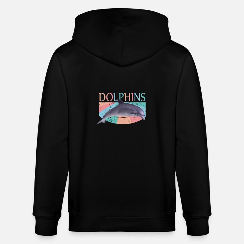 Delfin - Stanley/Stella Unisex Bio-Kapuzenjacke CULTIVATOR  - Schwarz