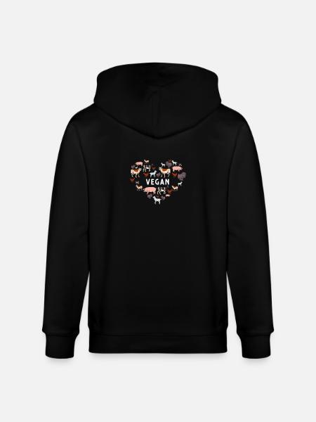 Vegetarier/Vegan Geschenk - Stanley/Stella Unisex Bio-Kapuzenjacke CULTIVATOR - Schwarz
