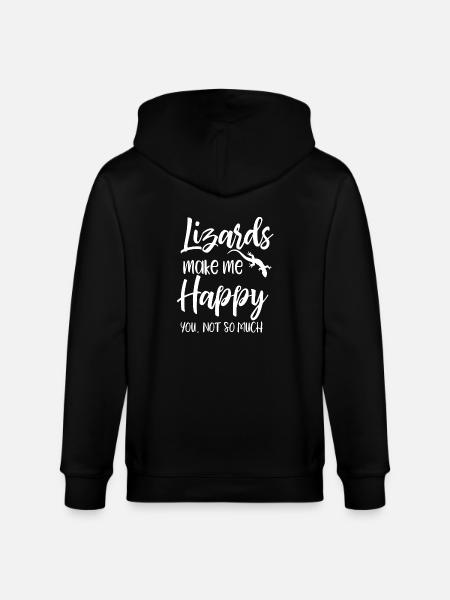 Lizard - Lizards - Lizard owners - Funny - Stanley/Stella CULTIVATOR Unisex Organic Hooded Jacket - black