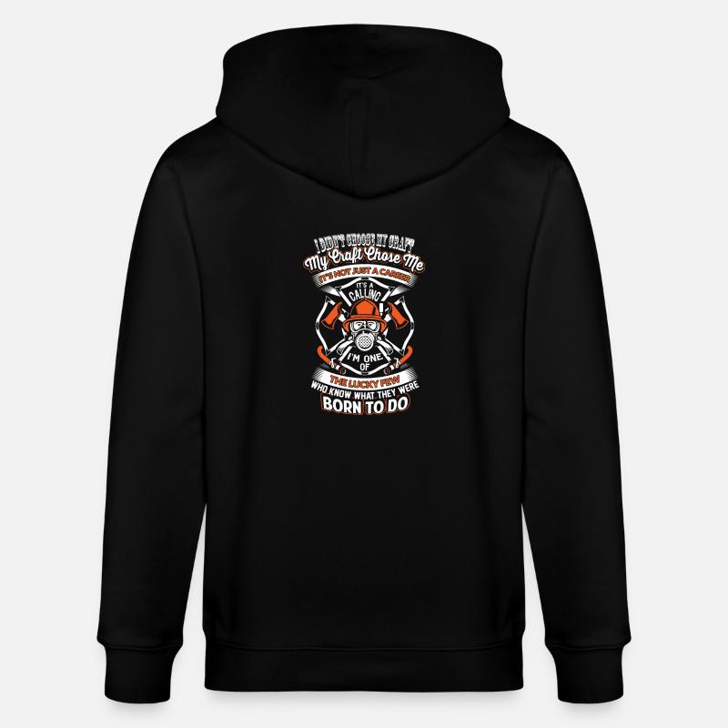 Né pour pompier pompier pompier - Veste à capuche bio CULTIVATOR Stanley/Stella Unisexe - noir