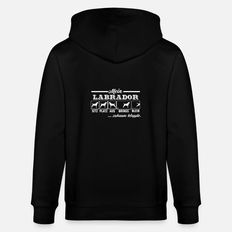 Labrador Retriever - Stanley/Stella Unisex Bio-Kapuzenjacke CULTIVATOR  - Schwarz