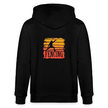 fencing - Stanley/Stella CULTIVATOR  Unisex Organic Hooded Jacket - black - Back - Anna (173cm)