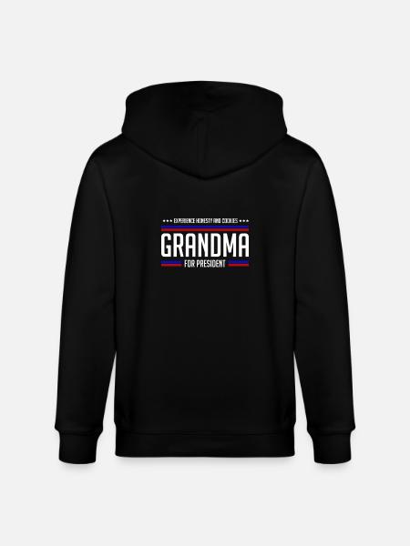 Grandma for president - Stanley/Stella CULTIVATOR Unisex Organic Hooded Jacket - black