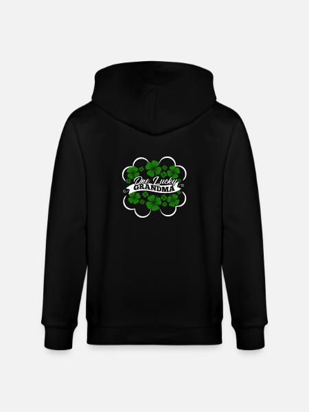 Une grand-mère chanceuse - Veste à capuche bio CULTIVATOR Stanley/Stella Unisexe - noir