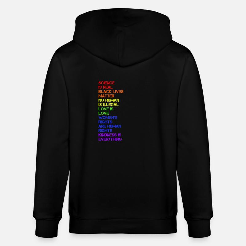 La science est réelle - LGBT - Veste à capuche bio CULTIVATOR Stanley/Stella Unisexe - noir