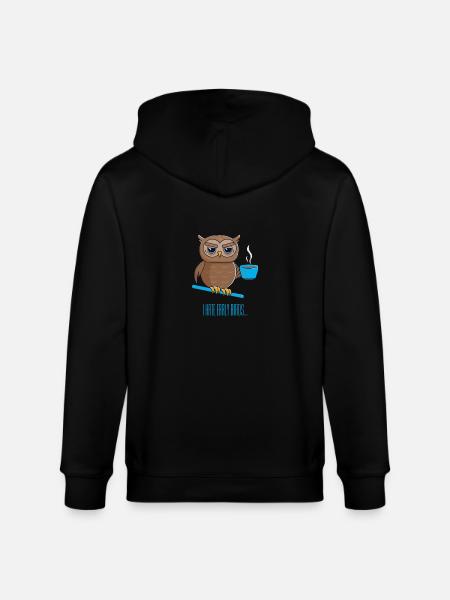 Nachteule mit Kaffee - Stanley/Stella Unisex Bio-Kapuzenjacke CULTIVATOR - Schwarz