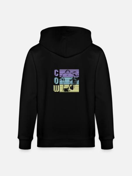 vache - Veste à capuche bio CULTIVATOR Stanley/Stella Unisexe - noir