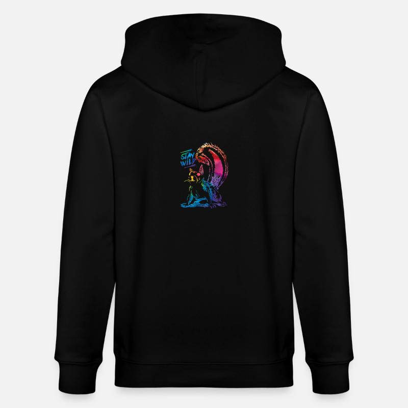 écureuil - Veste à capuche bio CULTIVATOR Stanley/Stella Unisexe - noir