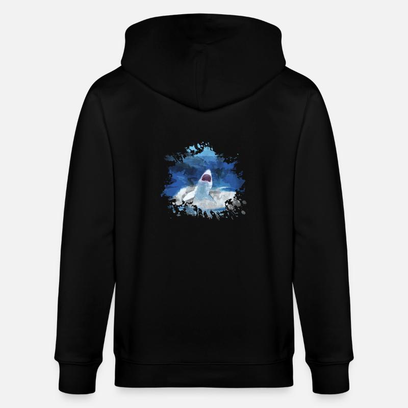requin - Veste à capuche bio CULTIVATOR Stanley/Stella Unisexe - noir