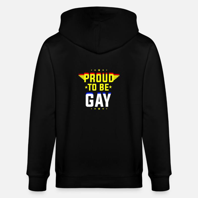Fier d'être gay - Veste à capuche bio CULTIVATOR Stanley/Stella Unisexe - noir
