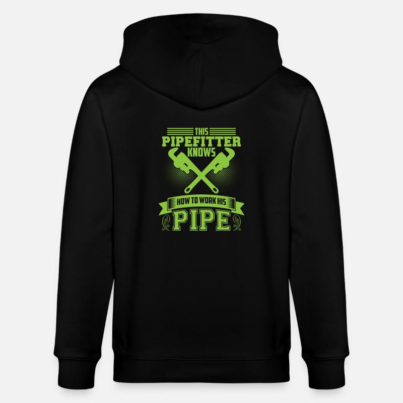 Pipefitters knows! - Stanley/Stella Unisex Bio-Kapuzenjacke CULTIVATOR  - Schwarz