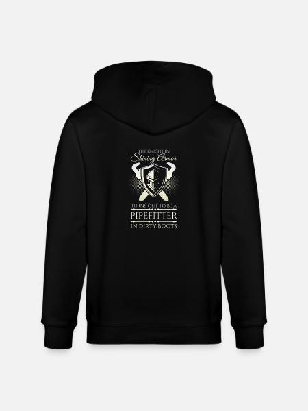 Pipefitter Knight - Stanley/Stella CULTIVATOR Unisex Organic Hooded Jacket - black