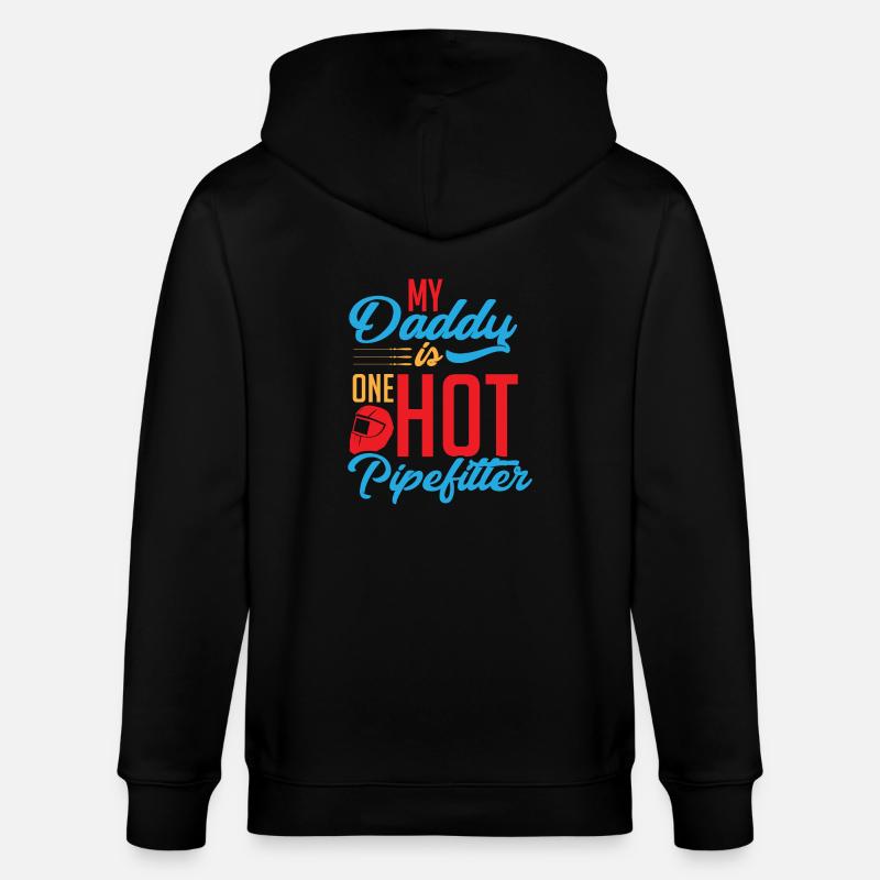 Pipefitter dad - Stanley/Stella Unisex Bio-Kapuzenjacke CULTIVATOR  - Schwarz