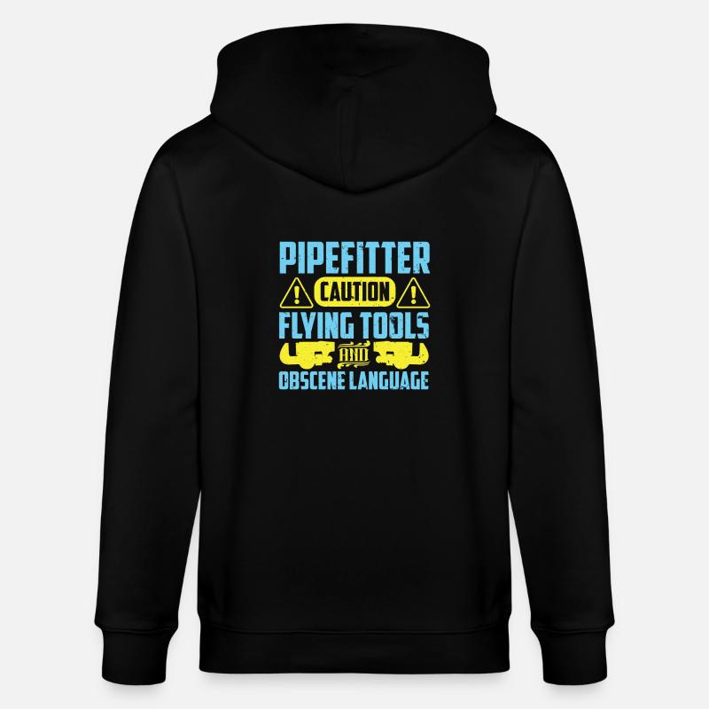 Pipefitter's Caution - Stanley/Stella Unisex Bio-Kapuzenjacke CULTIVATOR  - Schwarz