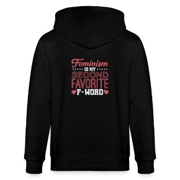 féminisme - Veste à capuche bio CULTIVATOR Stanley/Stella Unisexe - noir - Dos - Anna (173cm)