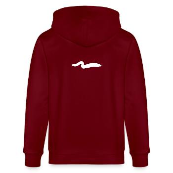anguille - Veste à capuche bio CULTIVATOR Stanley/Stella Unisexe - bordeaux - Dos - Anna (173cm)