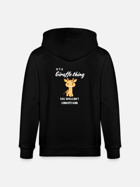 Giraffe - Giraffe - Giraffe fan - Gift - Stanley/Stella CULTIVATOR  Unisex Organic Hooded Jacket - black