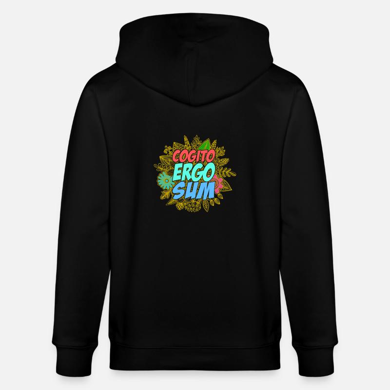 Cogito ergo sum - Stanley/Stella Unisex Bio-Kapuzenjacke CULTIVATOR  - Schwarz