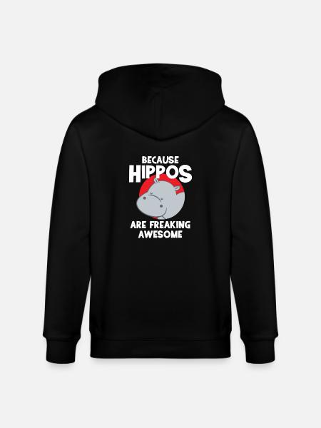 Hippo - Hippos - Hippofan - Hippo lovers - Stanley/Stella CULTIVATOR Unisex Organic Hooded Jacket - black