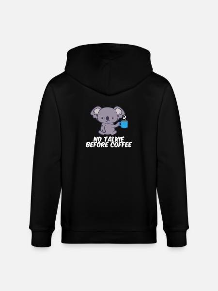 Koala - Koalas - Koala T-Shirt - Coffee - Stanley/Stella CULTIVATOR Unisex Organic Hooded Jacket - black