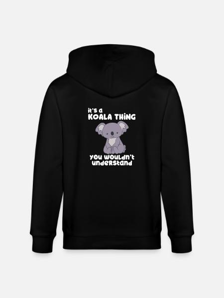 Koala - Koalas - Koala T-Shirt - Gift - Stanley/Stella CULTIVATOR  Unisex Organic Hooded Jacket - black