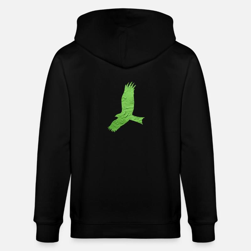 Greifvogel - Stanley/Stella Unisex Bio-Kapuzenjacke CULTIVATOR  - Schwarz