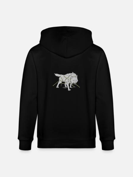 Wolf in chains - Stanley/Stella CULTIVATOR Unisex Organic Hooded Jacket - black