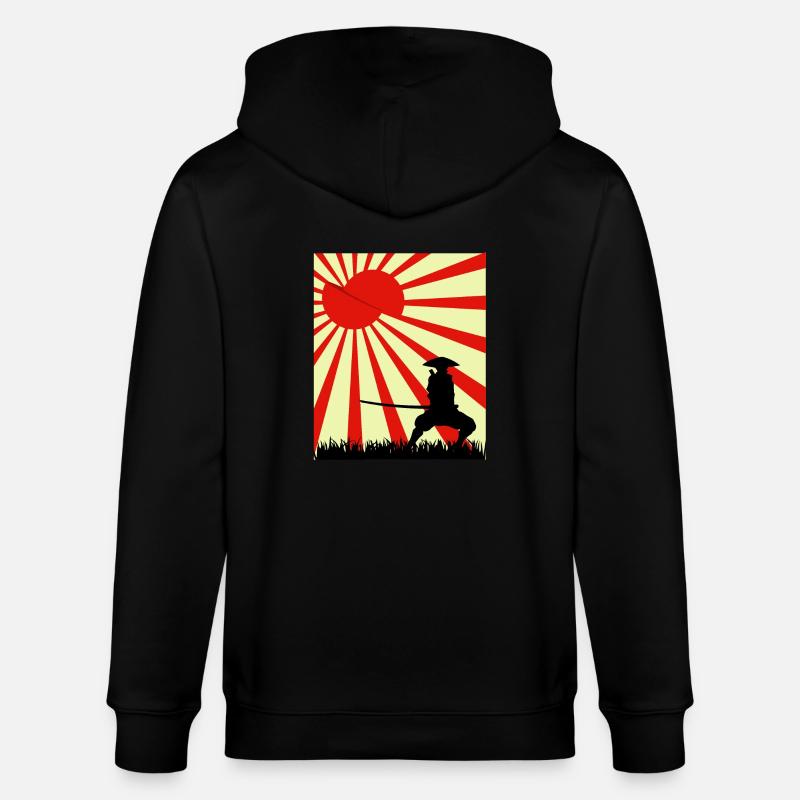 Moon Slice Samouraï - Veste à capuche bio CULTIVATOR Stanley/Stella Unisexe - noir