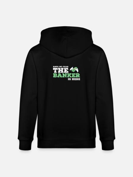 Banker Banker Banker Bank Gift idea - Stanley/Stella CULTIVATOR  Unisex Organic Hooded Jacket - black