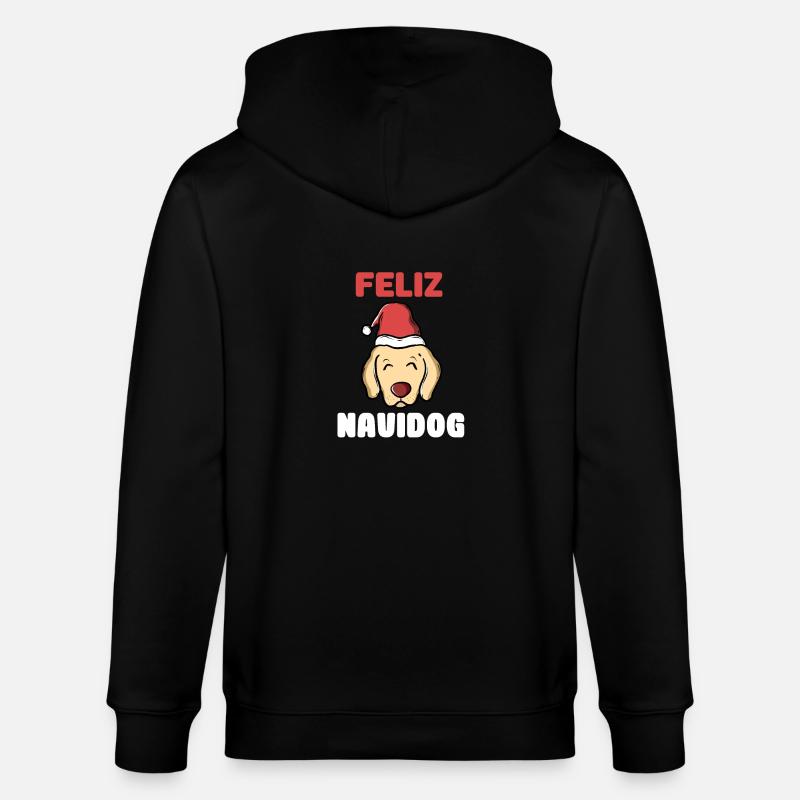 Feliz Navidog - Veste à capuche bio CULTIVATOR Stanley/Stella Unisexe - noir