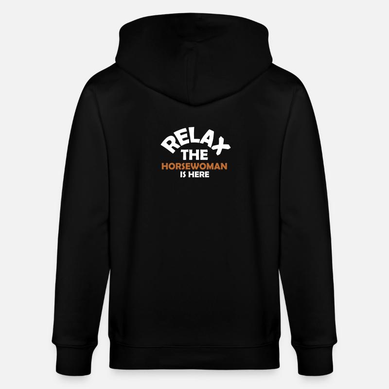 Pferdemädchen Pferdefrau Pferd Geschenkidee - Stanley/Stella Unisex Bio-Kapuzenjacke CULTIVATOR  - Schwarz