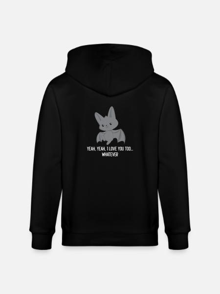 Bat - Bat T-Shirt - Sarcasm - Stanley/Stella CULTIVATOR Unisex Organic Hooded Jacket - black