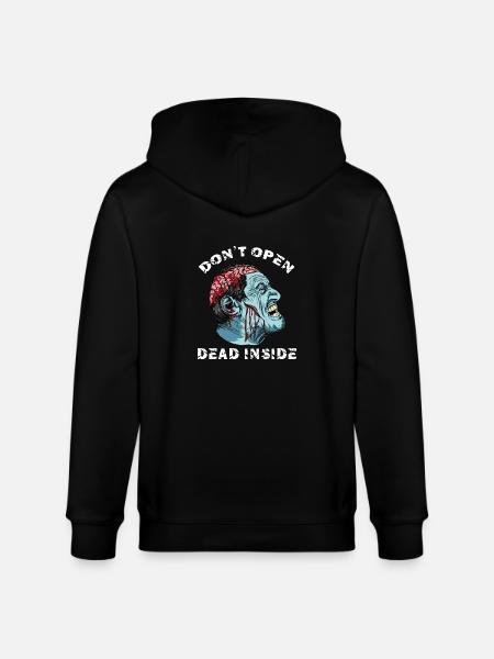 Zombie - Don't Open Dead Inside - Stanley/Stella Unisex Bio-Kapuzenjacke CULTIVATOR - Schwarz