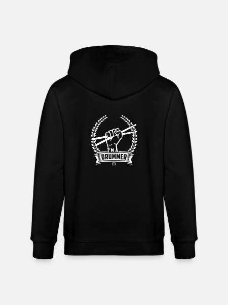 Gift drummer drummer drummer - Stanley/Stella CULTIVATOR Unisex Organic Hooded Jacket - black