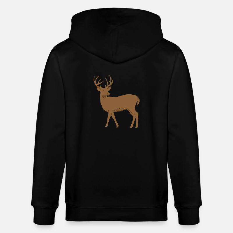 Hirsch - Stanley/Stella Unisex Bio-Kapuzenjacke CULTIVATOR  - Schwarz