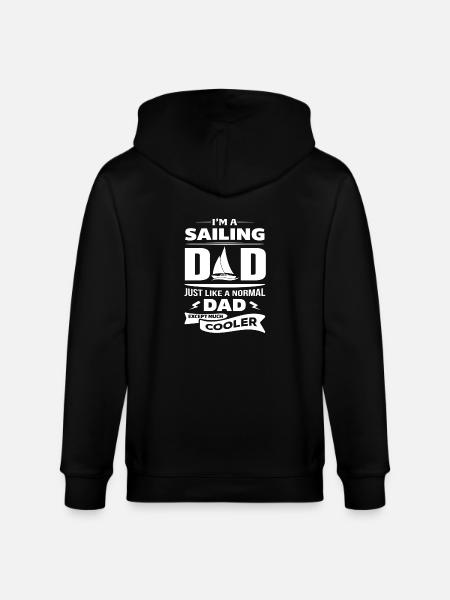 I'M A SAILING DAD... - Stanley/Stella CULTIVATOR Unisex Organic Hooded Jacket - black